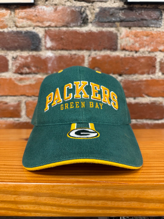 Vintage Y2K Green Bay Packers Velcro Strapback Hat