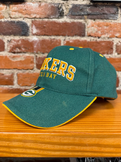 Vintage Y2K Green Bay Packers Velcro Strapback Hat