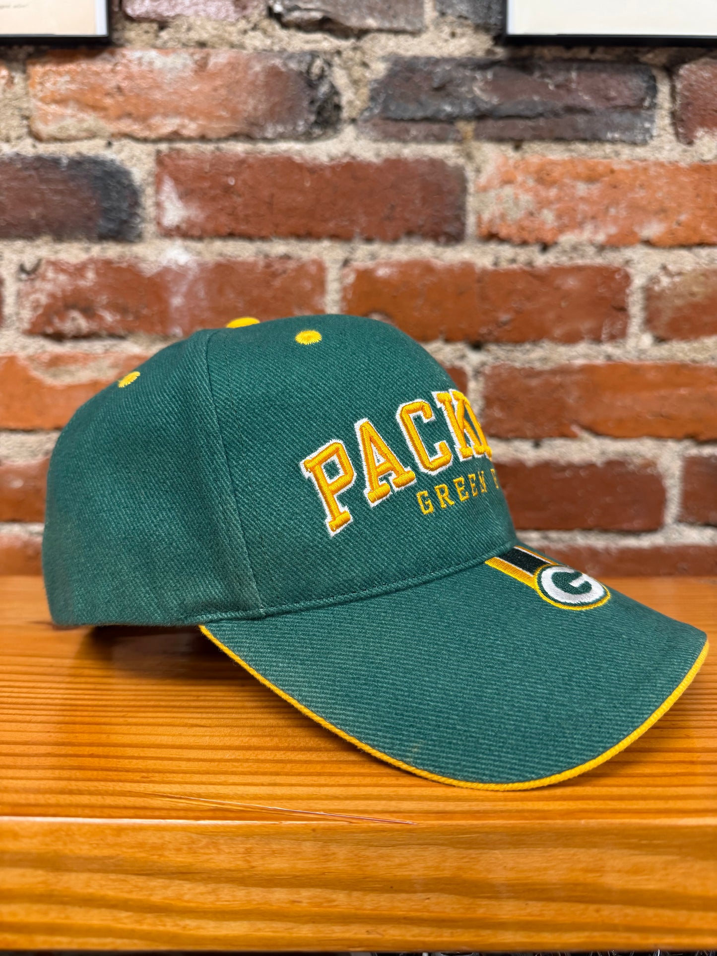 Vintage Y2K Green Bay Packers Velcro Strapback Hat