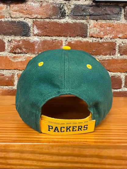 Vintage Y2K Green Bay Packers Velcro Strapback Hat