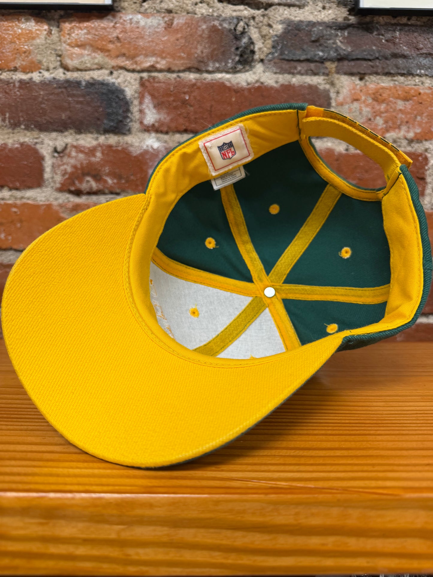 Vintage Y2K Green Bay Packers Velcro Strapback Hat