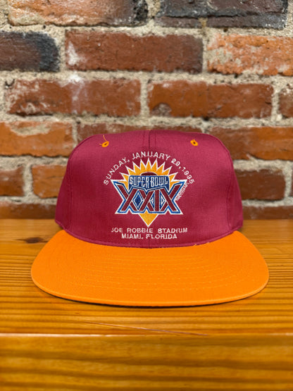 1995 Super Bowl XXIX New Era Elastic-Back Hat
