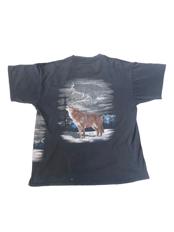 (XL) Vintage Wolf Wrap Around Tee