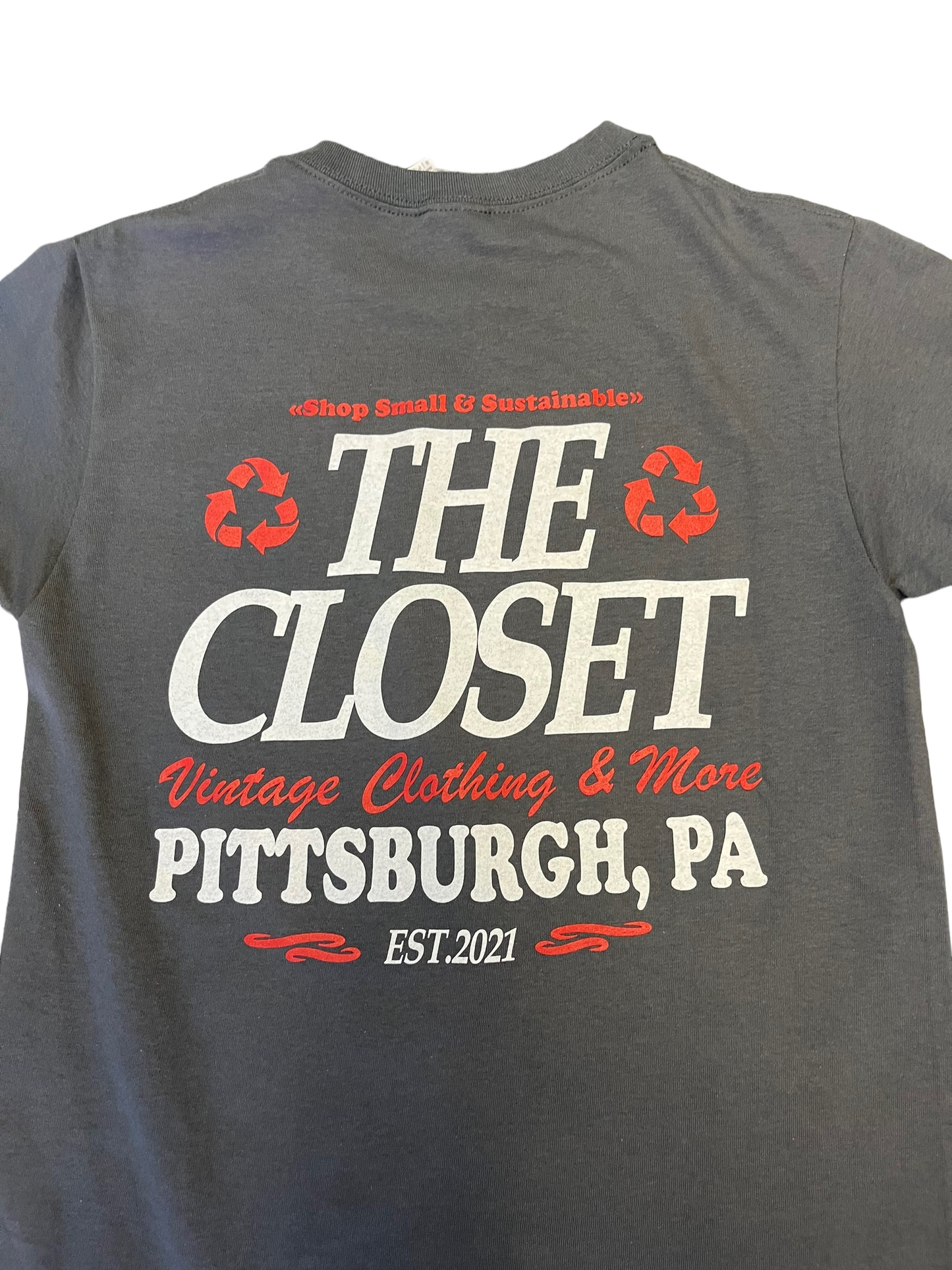 (S) The Closet PGH Double Sided Store Tees