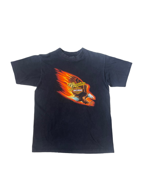 (L) 2002 Genuine Eagle Harley Tee