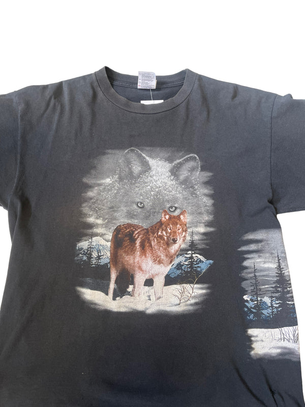 (XL) Vintage Wolf Wrap Around Tee