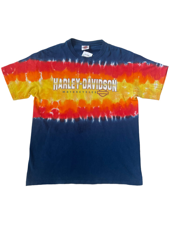 (XL) 2003 Tie Dye Harley Double Sided Tee
