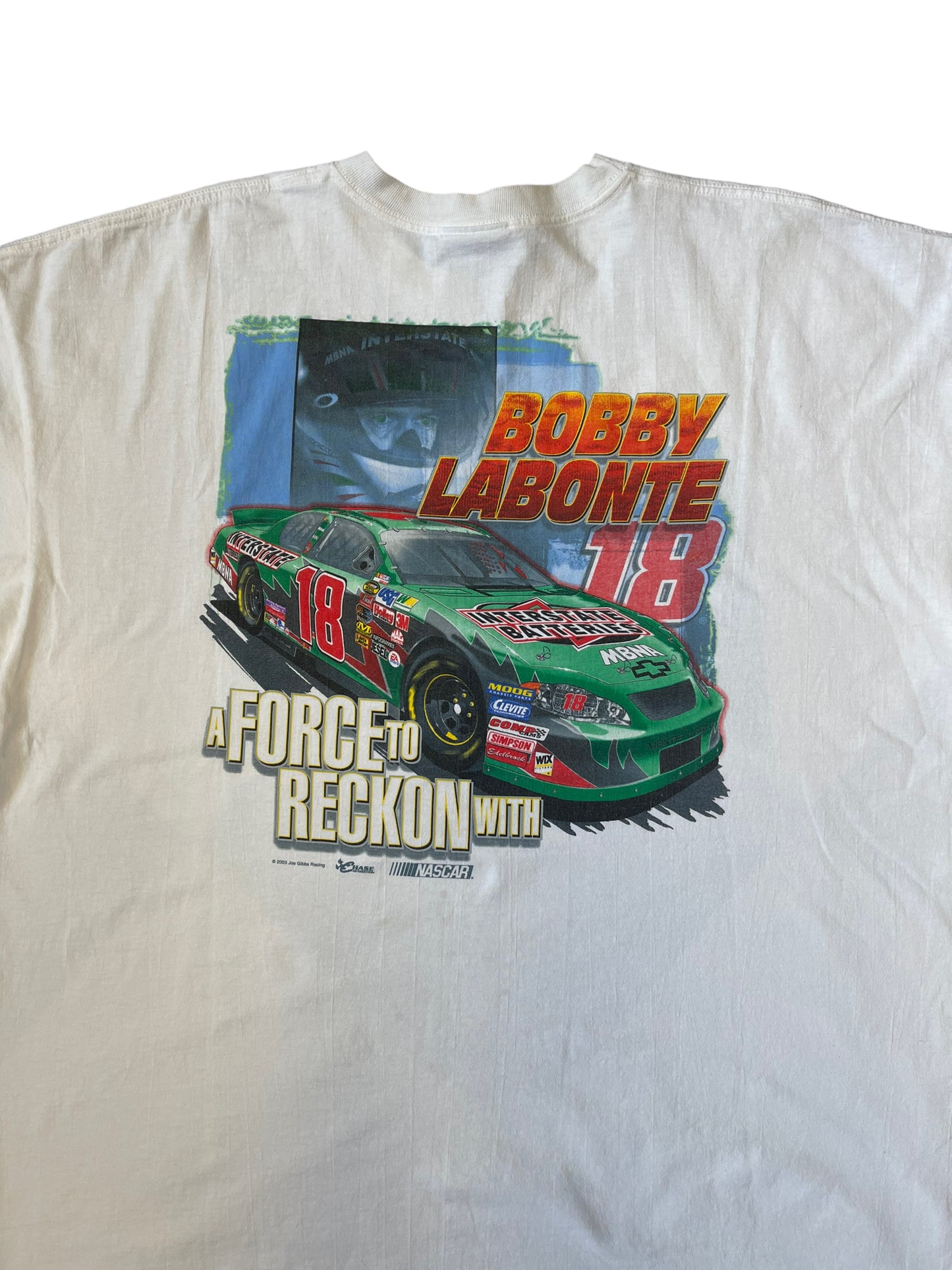 (XXL) 2003 Bobby Labonte “Calm Before the Storm” Double Sided Tee