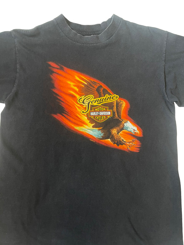 (L) 2002 Genuine Eagle Harley Tee