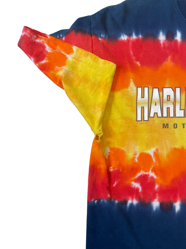 (XL) 2003 Tie Dye Harley Double Sided Tee