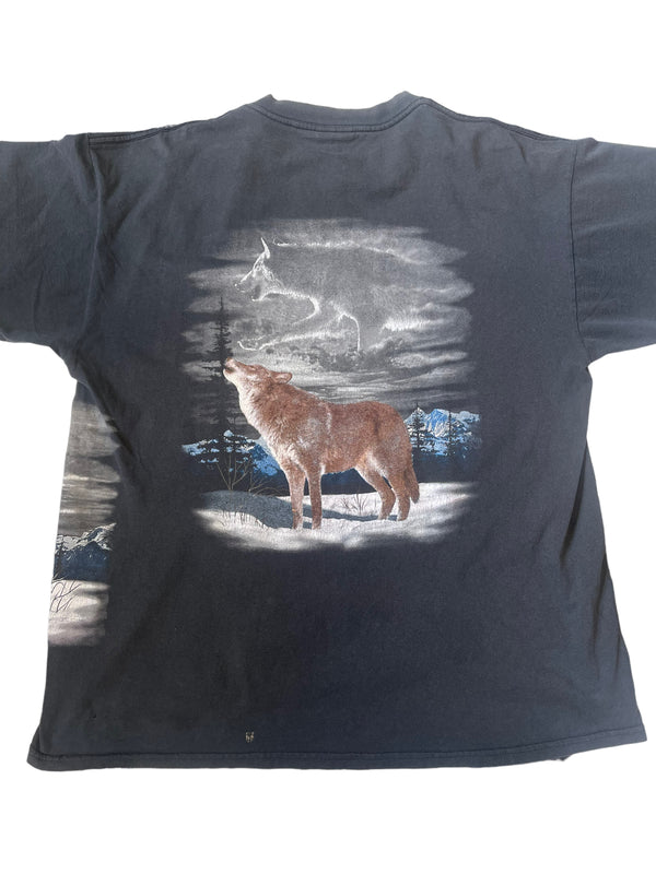 (XL) Vintage Wolf Wrap Around Tee