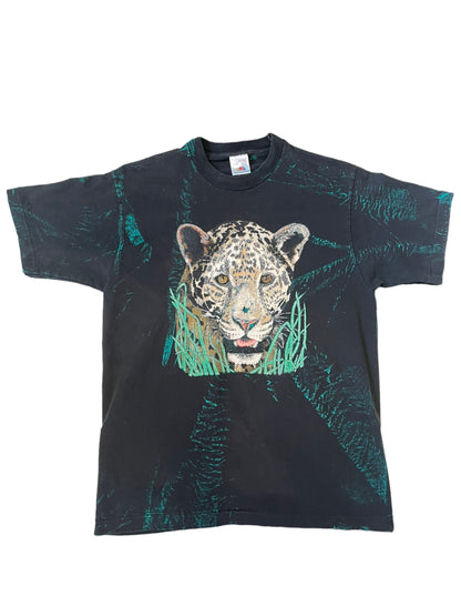 (L) Vintage Cheetah Double Sided Tee