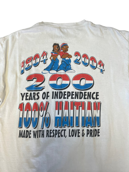 (XL) 2004 Haitian Independence of 200 Years Double Sided Tee
