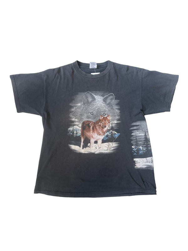 (XL) Vintage Wolf Wrap Around Tee