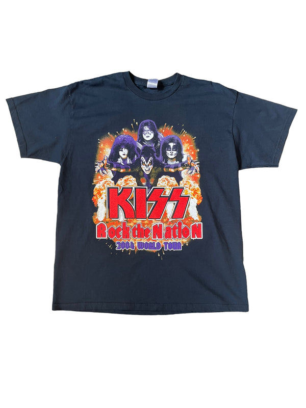 (XL) 2004 Kiss Rock The Nation World Tour Double Sided Tee