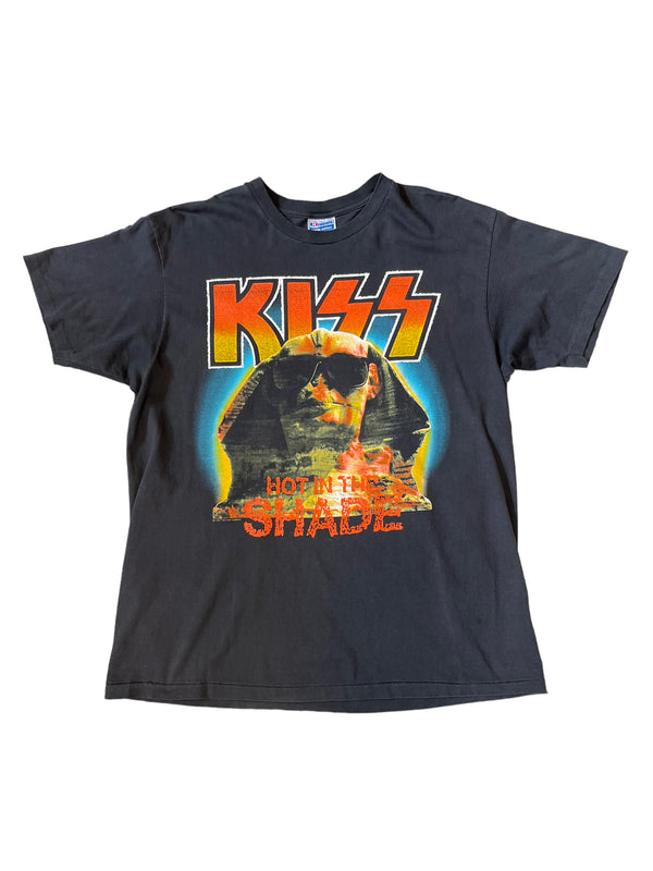 (L) 1990 Kiss Hot in the Shade Tour Double Sided Tee