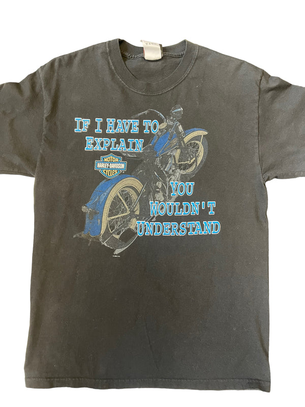 (M) 2000 LV “I’d Like To Explain” Double Sided Harley Tee