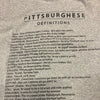 (XL) Vintage Pittsburghese Definitions Tee