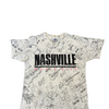(M/L) Vintage Nashville Music City All Over Print Tee