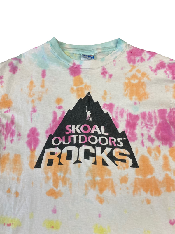 (L) Vintage Skoal Outdoors Rocks Tiedye Tee