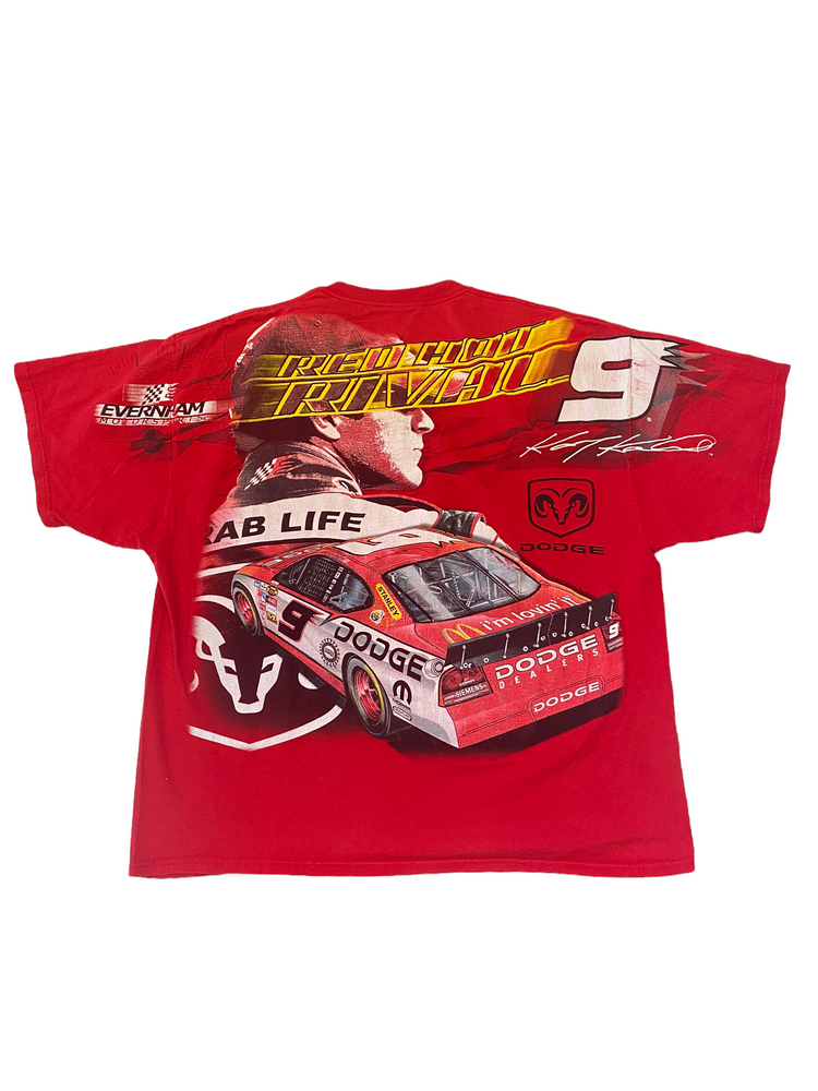 (XXL) Vintage Nascar Red Hot Rival All Over Print Tee