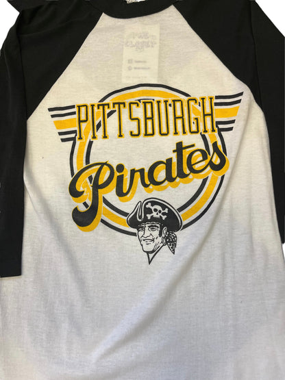 (S) 1980s Brand New Pirates 3/4 Sleeve Tee