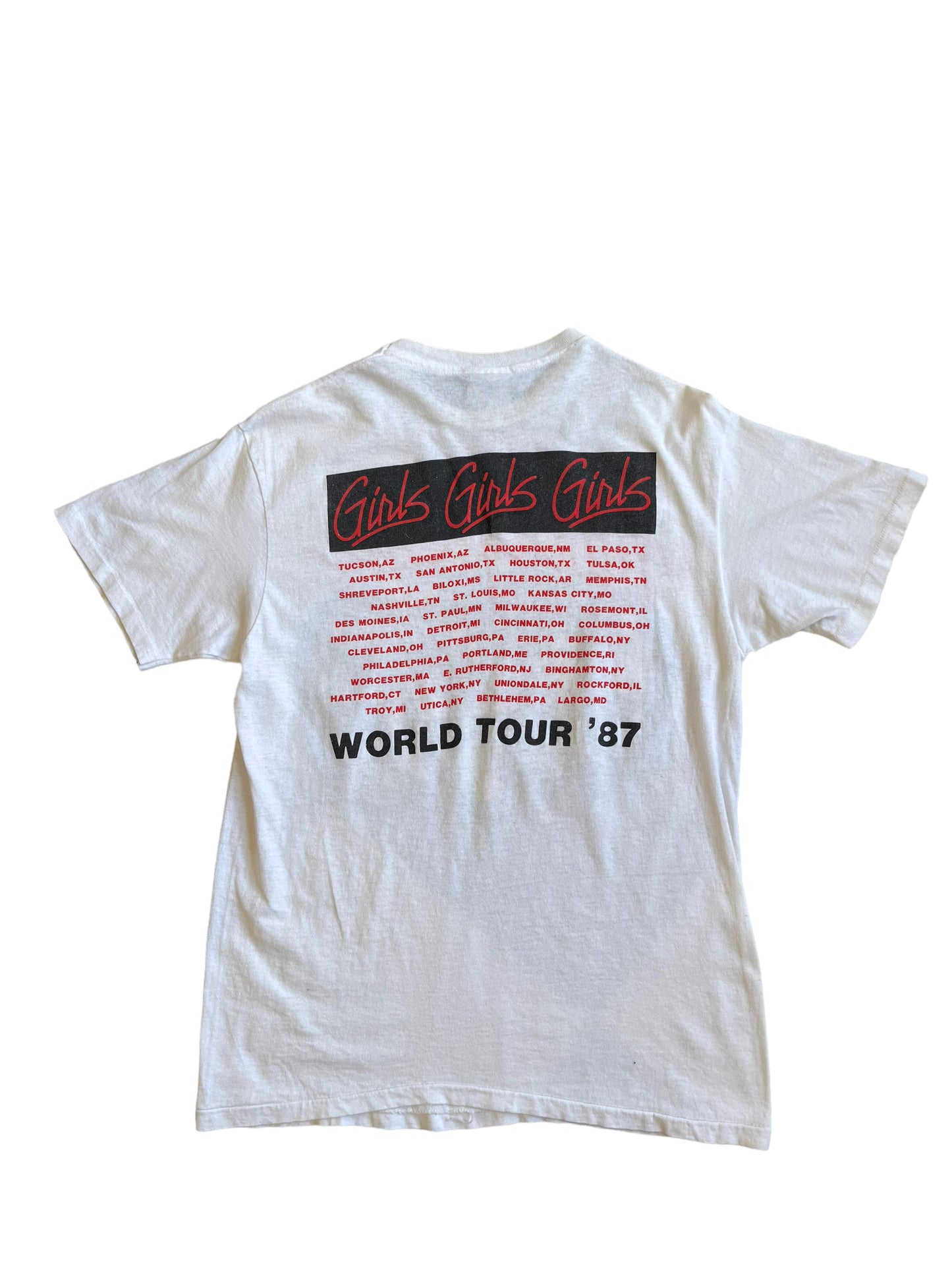 (L) 1987 Motley Crue Girls Girls Girls Tour Tee