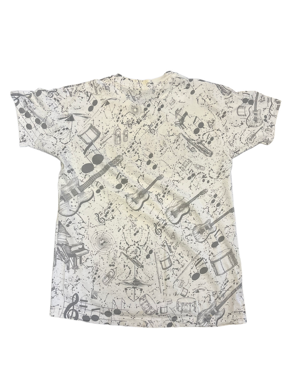 (M/L) Vintage Nashville Music City All Over Print Tee