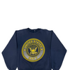 (S) Vintage Navy Double Sided Crewneck