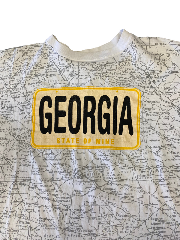 (L) Vintage Georgia Map All Over Print Tee