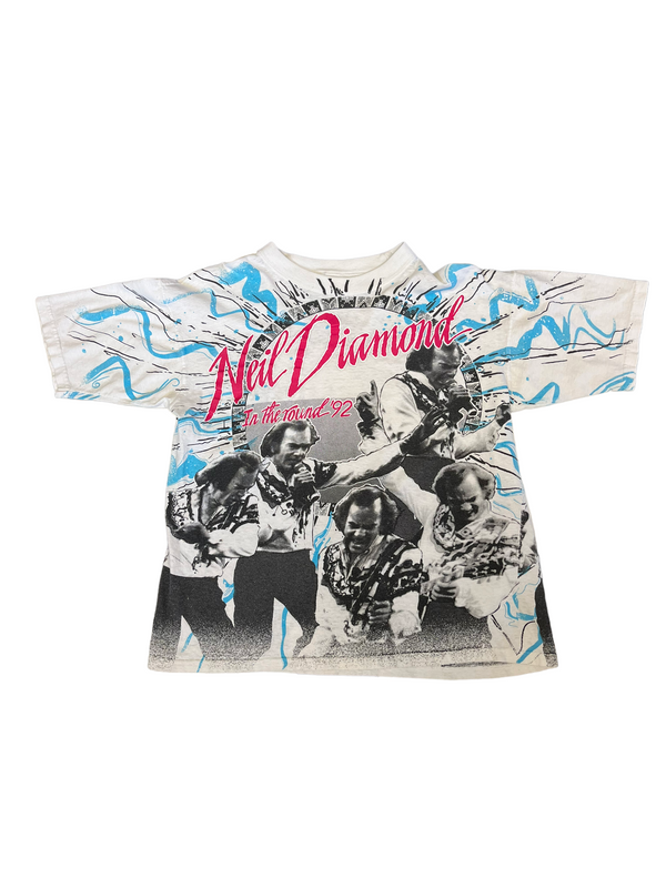 (S/M) 1992 Neil Diamond In the Round All Over Print Tee