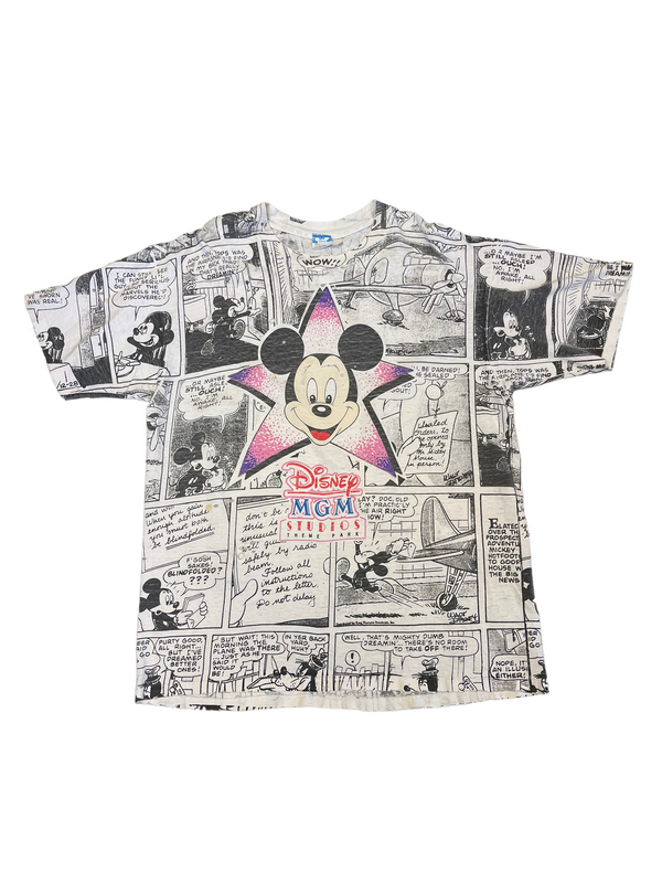 (XL) Vintage Mickey Mouse All Over Print Tee