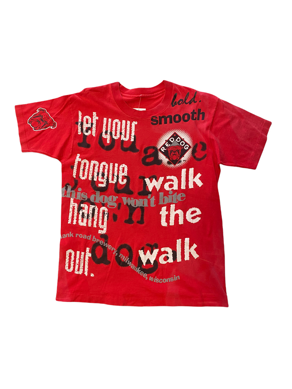 (L) Vintage Red Dog Beer Full Print Deer