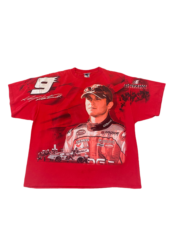 (XXL) Vintage Nascar Red Hot Rival All Over Print Tee