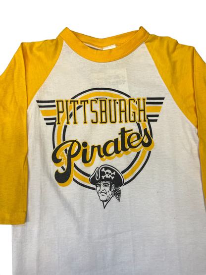 (S) 1980s Brand New Pirates 3/4 Sleeve Tee