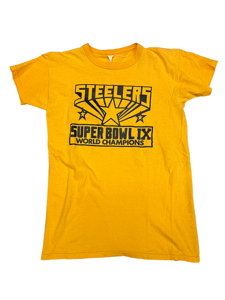(M) 1975 Pittsburgh Steelers Super Bowl IX Champs Tee