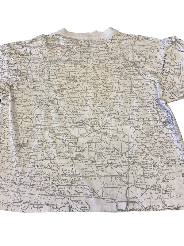 (L) Vintage Georgia Map All Over Print Tee
