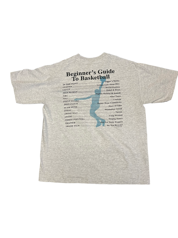 (L) Vintage Beginners Guide to Basketball Double Sided Tee