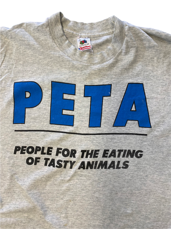 (L) Vintage PETA Funny Tee