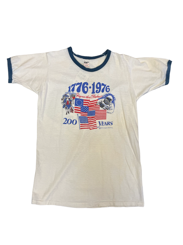 (M) 1976 200 Years USA Double Sided Tee