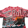 (S/M) Vintage Chicago Bulls All Over Print Tee
