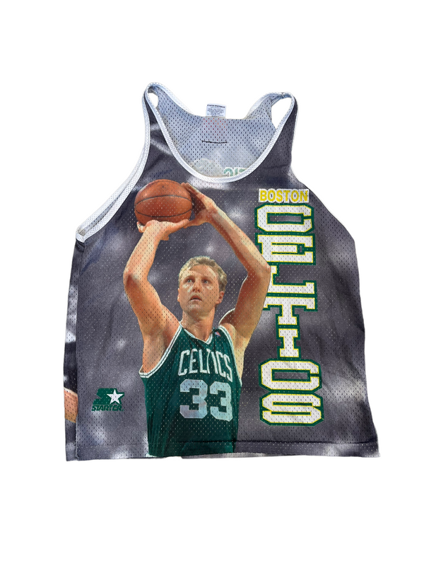 (M) Vintage Boston Celtics Larry Bird AOP Jersey