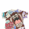 (L) 1993 Taz “Back Off” All Over Print Tee