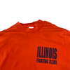 (L) Vintage Illinois Fighting Illini Double Sided Tee